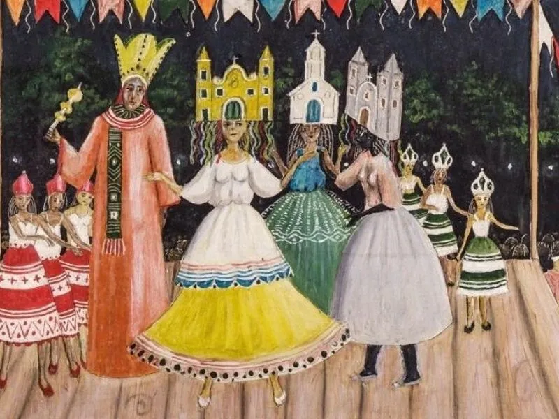 Compaz Ariano Suassuna apresenta obras de Pedro Índio sobre folguedos permanbucanos