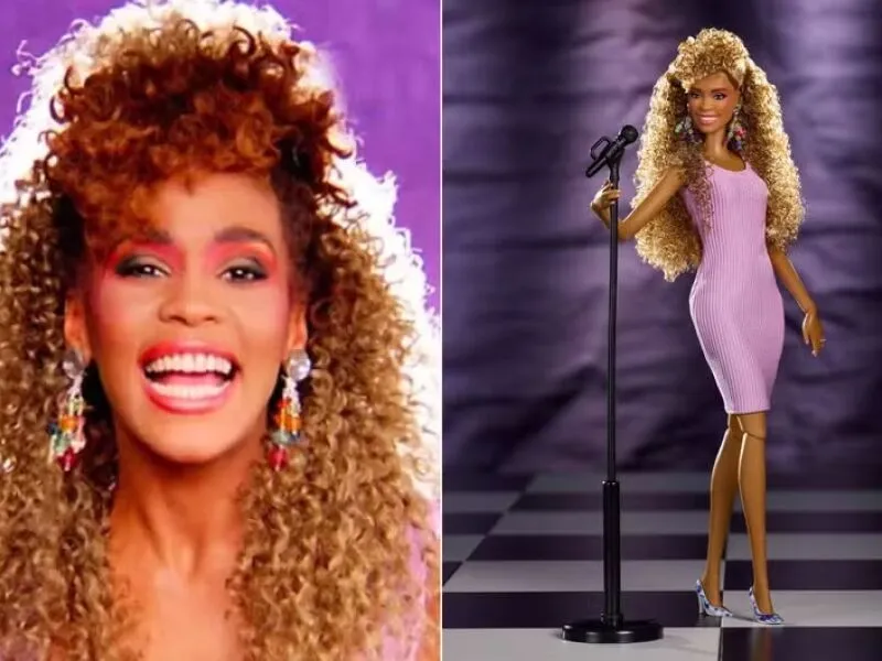Whitney Houston ganha Barbie no dia em que faria 63 anos; boneca recria look de clipe icônico