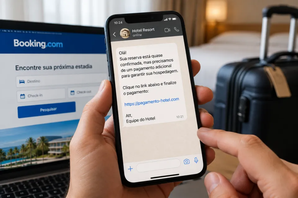 Booking.com esclarece golpe que usa dados de reservas para enganar viajantes; veja como se proteger