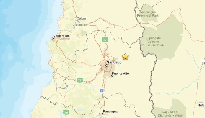 Terremoto de magnitude 4,9 atinge região metropolitana de Santiago, no Chile