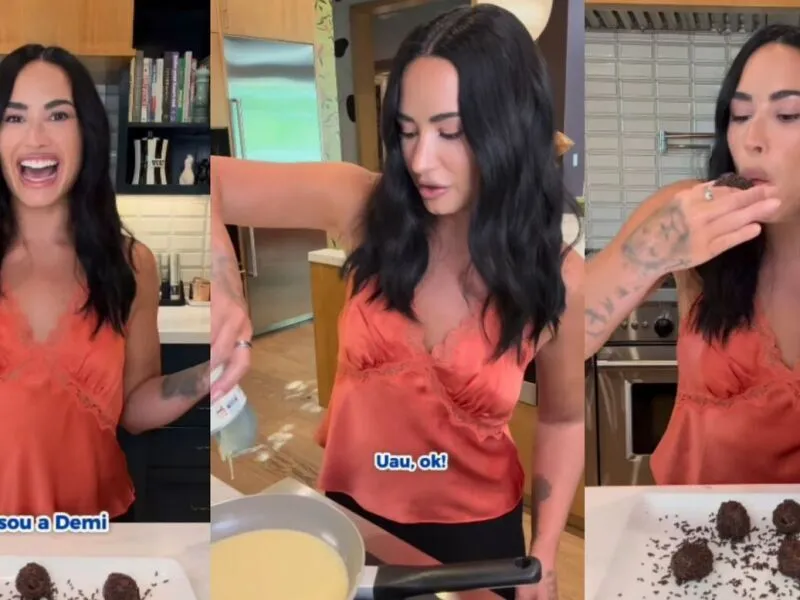 Demi Lovato prepara brigadeiro e relembra gafe com doce brasileiro