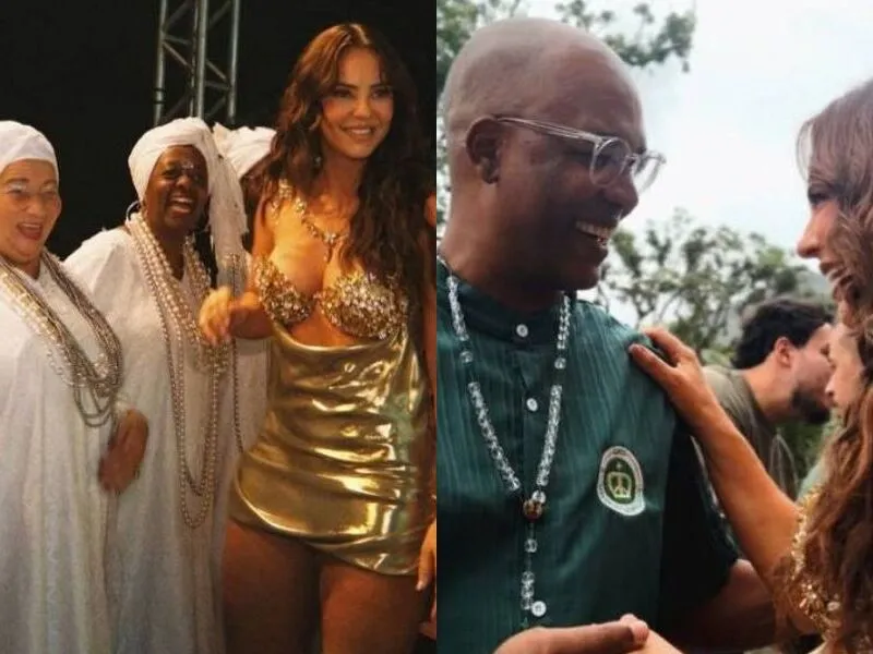 Paolla Oliveira é recebida com festa na Imperatriz Leopoldinense