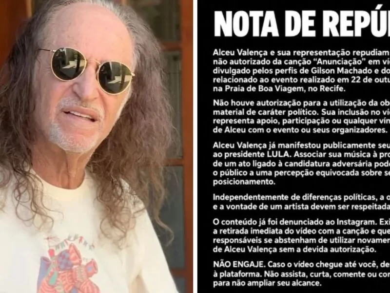 Alceu Valença repudia uso indevido de sua música em evento político bolsonarista