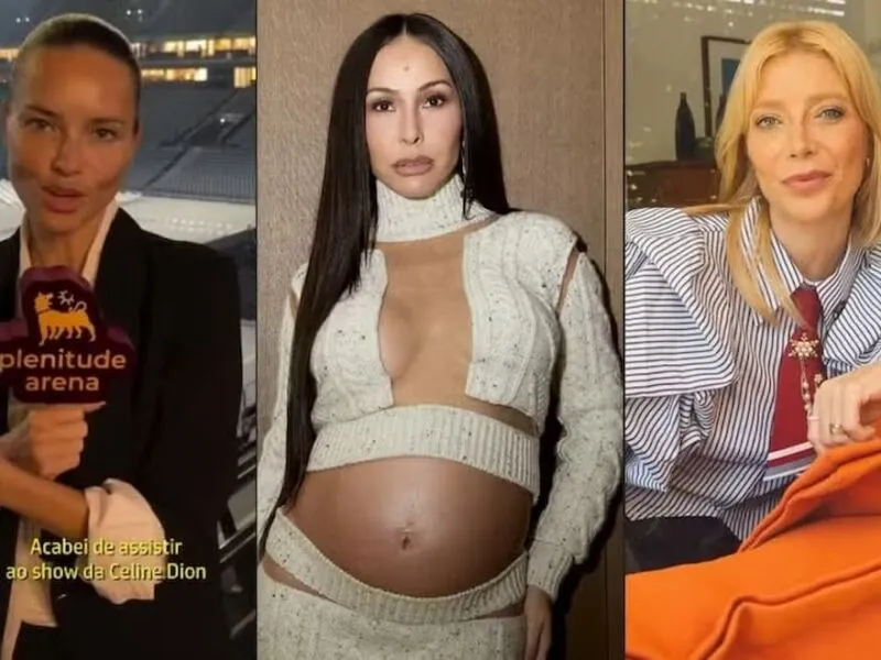 Sabrina Sato, Luiza Possi e Adriana Lima vão a Paris para ver show de Céline Dion